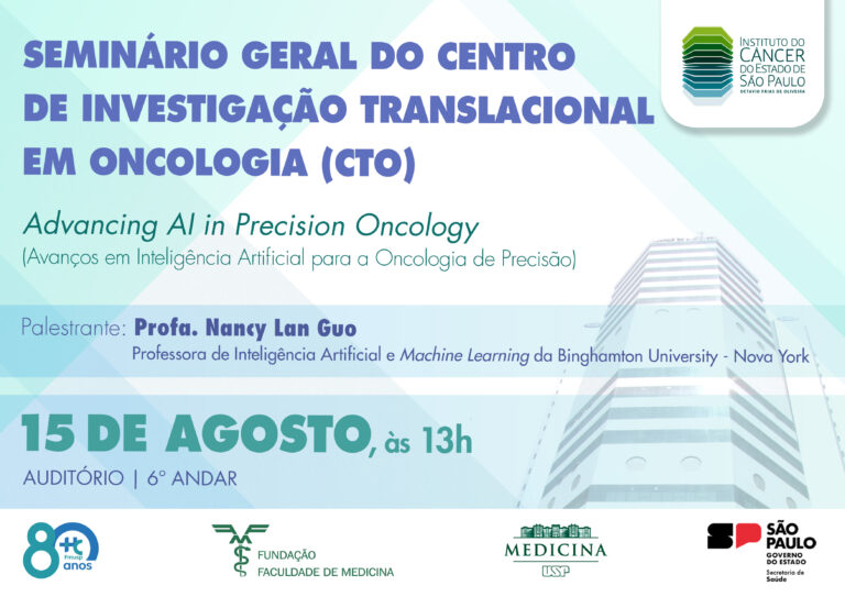 Banner anunciando o Seminário Geral do CTO com a Professora Nancy Lan Guo.