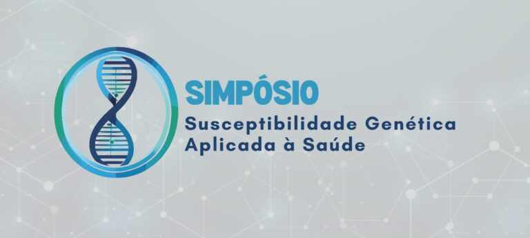 Banner do Simpósio Suscetibilidade Genética Aplicada à Saúde.